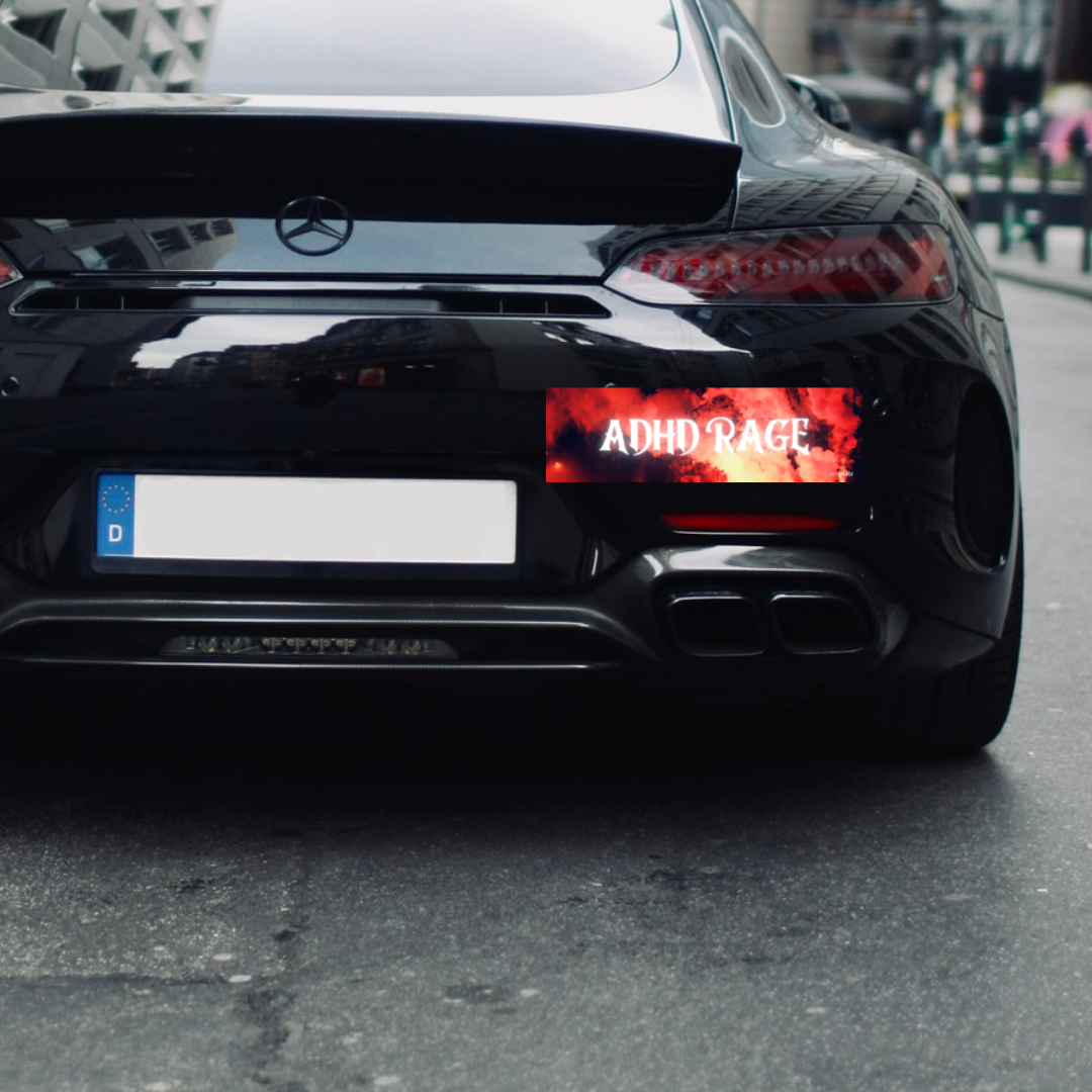 ADHD Rage Car Bumper Magnet