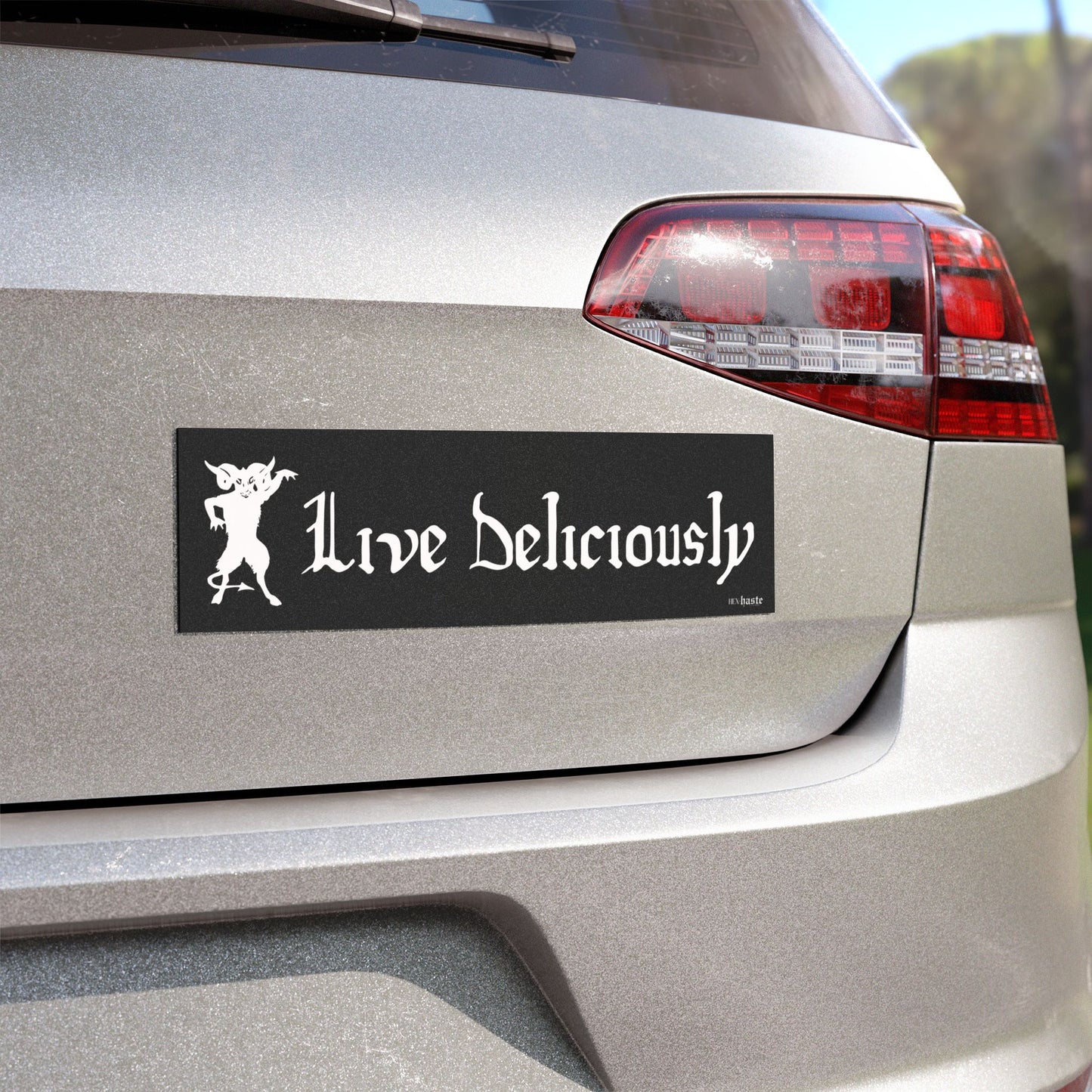 Live Deliciously Car Bumper Magnet