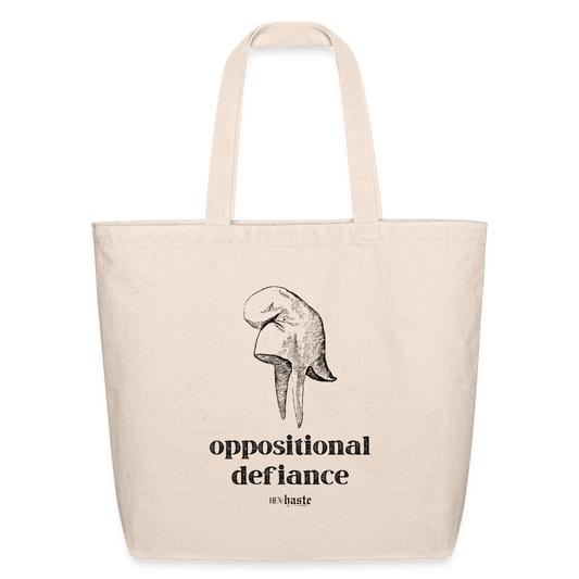 Hat of the People Oppositional Defiance Tote Bag - natural